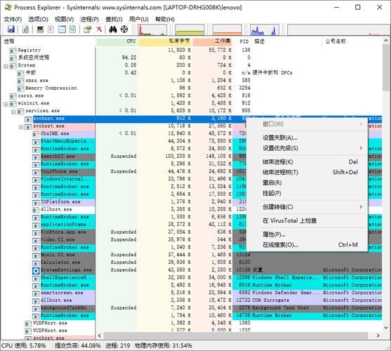 Process Explorer v17.09汉化版-趣奇资源网-第4张图片 Process Explorer v17.09汉化版-趣奇资源网-第4张图片