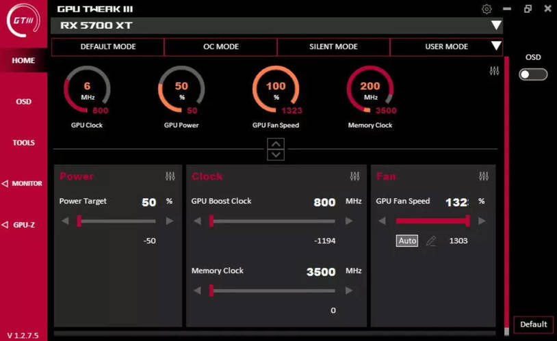 显卡超频GPU Tweak III v2.0.6.1